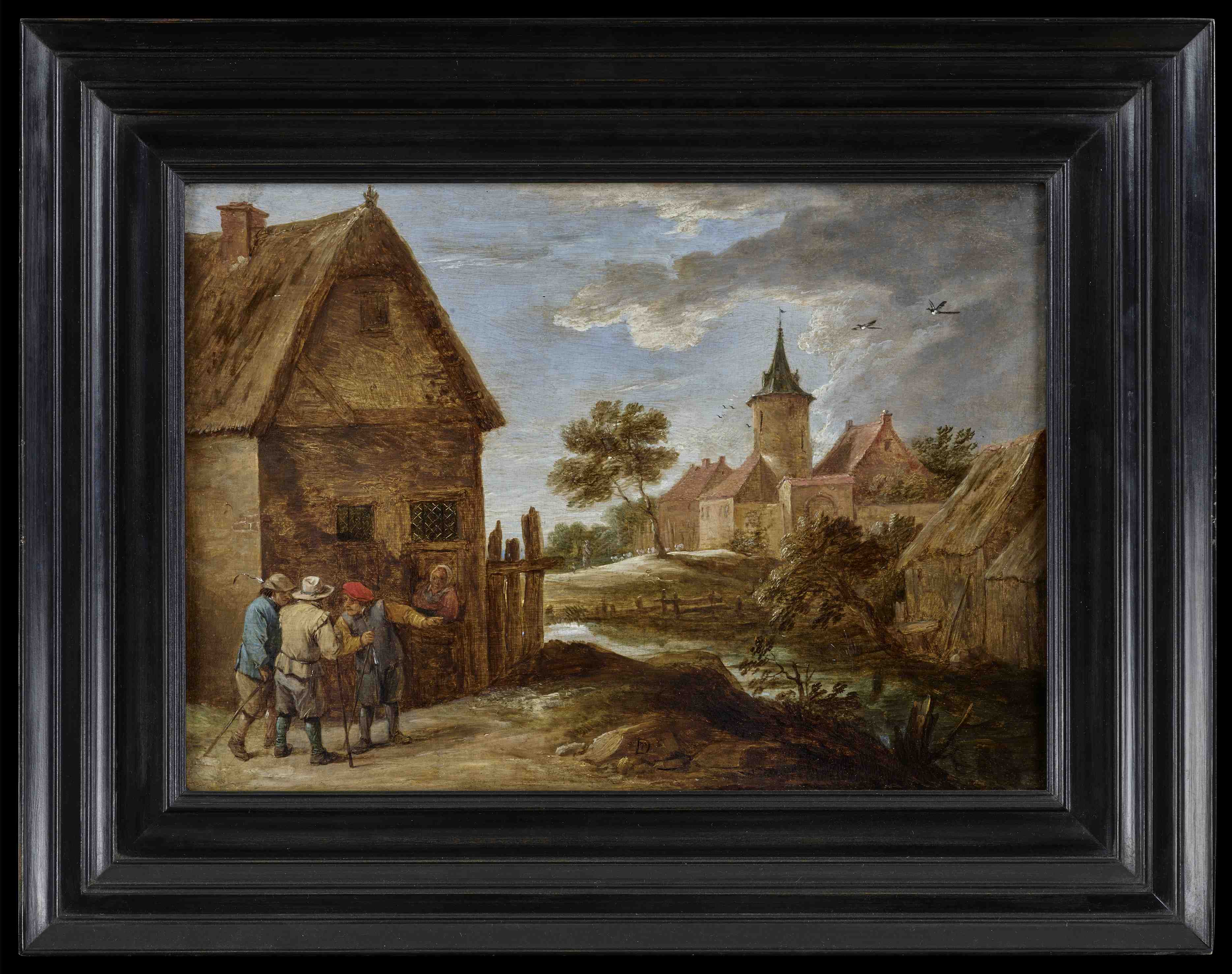 Teniers, David the Younger - Village Scene with Figures outside a Tavern.jpg