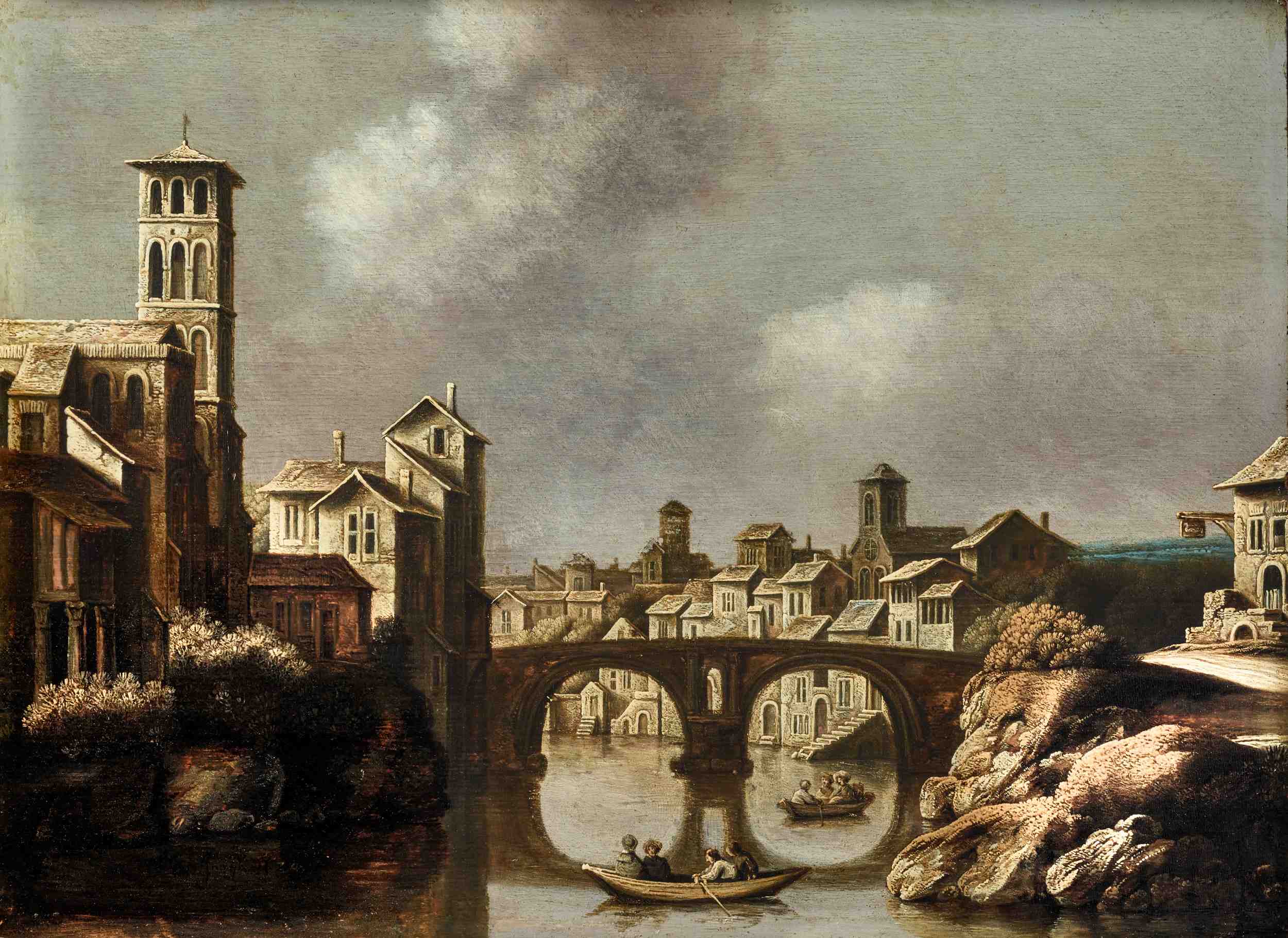 JONGH, View of Tiber, Rome.jpg